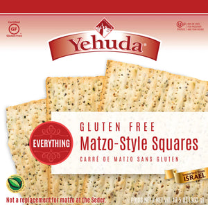 Yehuda Gluten Free Everything Matzo-Style Squares - Case 12 Pack