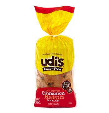 Udis Cinnamon Raisin Bread - <b>Pack of 3</b>