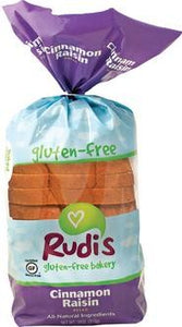 Rudis Gluten Free Cinnamon Raisin Bread - <b>Pack of 3</b>